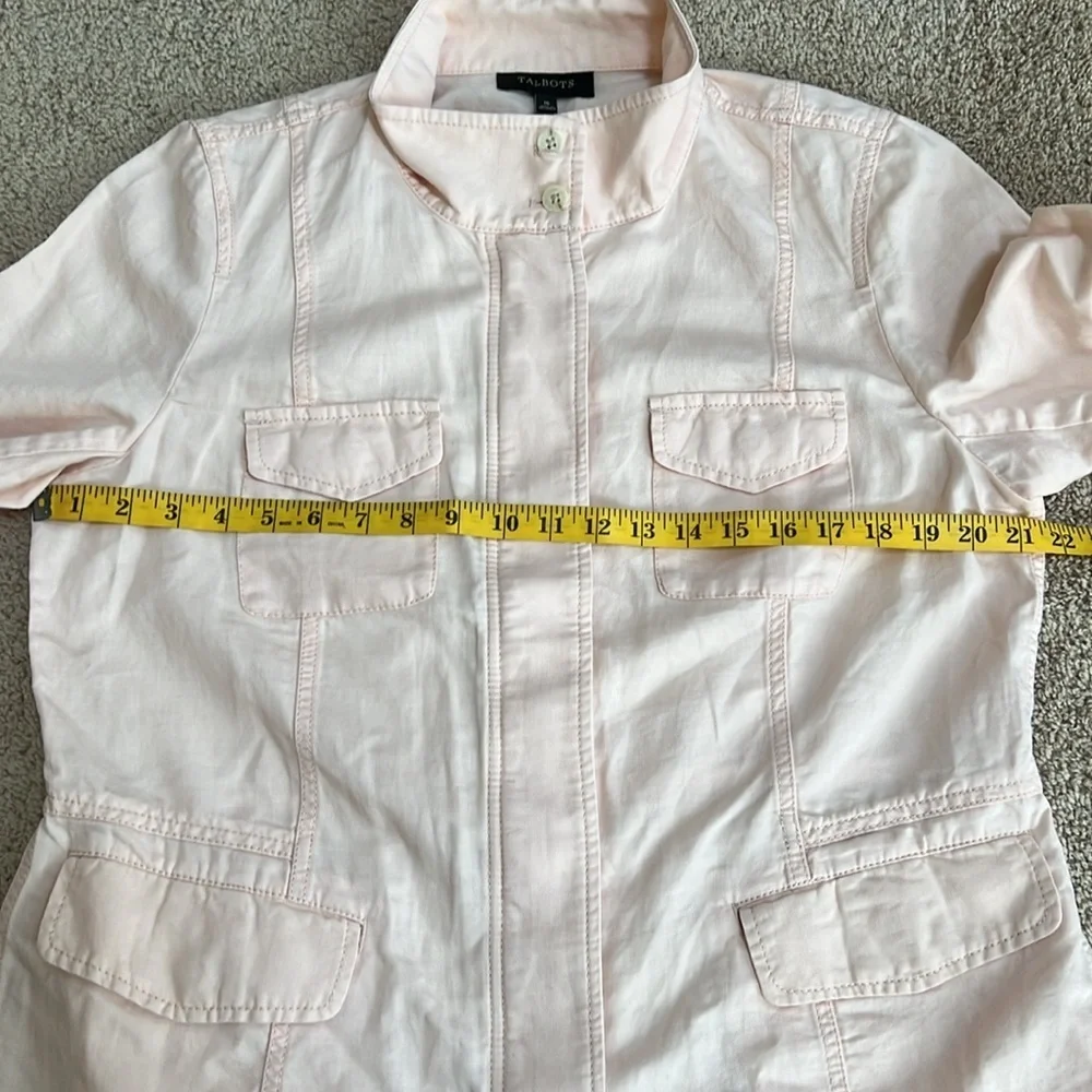 Talbots SZ 16, pale blush cotton light weight spring/summer jacket.